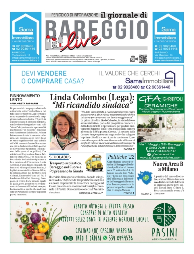 Bareggio Live settembre-ottobre 2022