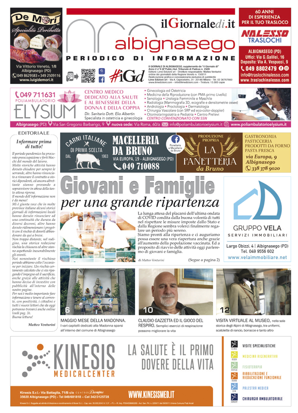 il Giornale di Albignasego maggio 2021