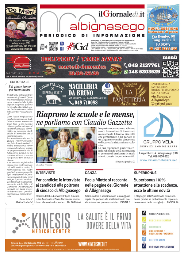 il Giornale di Albignasego settembre 2021