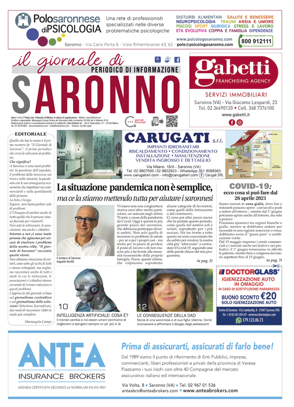 il Giornale di Saronno maggio 2021