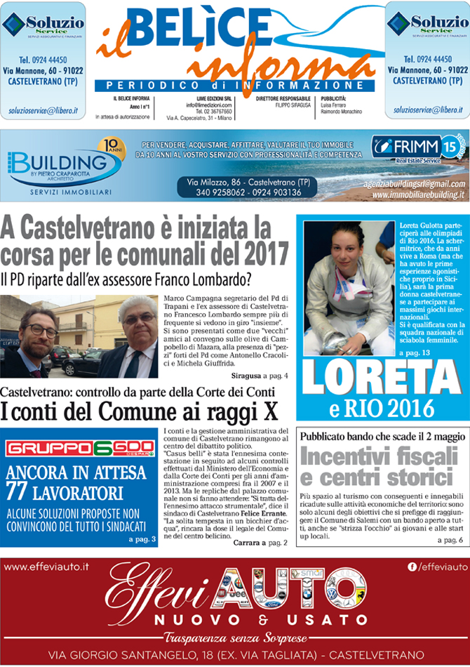 Il Belice Informa Aprile 2016