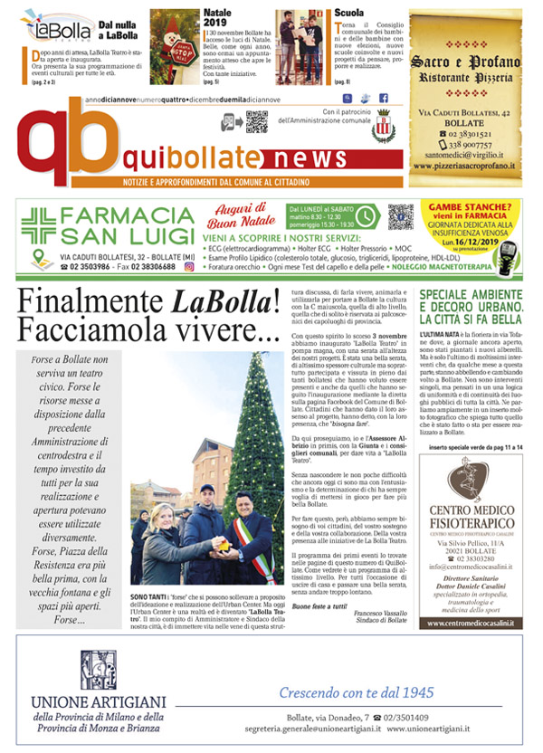 QuiBollateNews di dicembre 2019