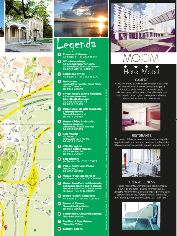 Varese Mappa Turistica Personalizzata Moom